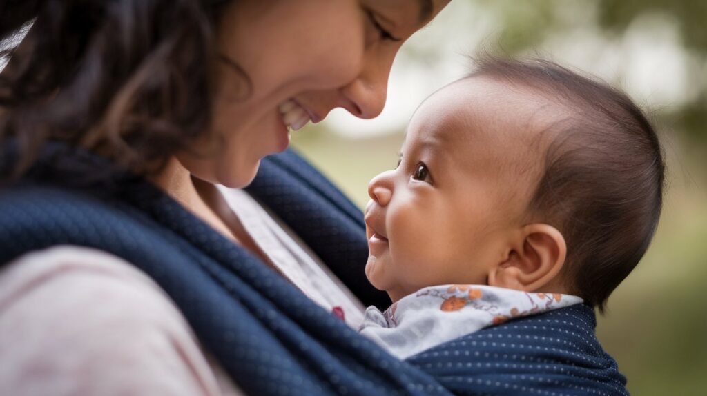 Babywearing promotes secure attachment and bonding.